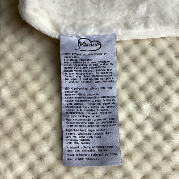 Little Miracles Sheep Lamb Lovey Security Blanket Stuffed Animal Embroidery Eyes - Picture 10 of 11